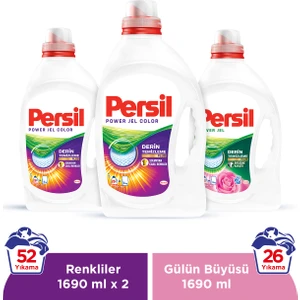 Gülün Büyüsü Sıvı Çamaşır Deterjanı 26 Yıkama + Persil Color Jel Deterjan 26 yıkama x 2 adet