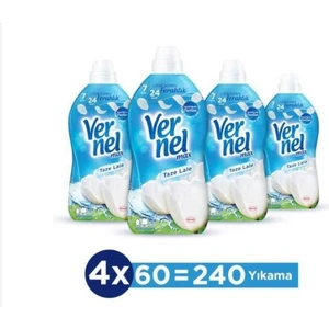 Max Konsantre Çamaşır Yumuşatıcısı 4 x 1440ML (240 Yıkama) Taze Lale
