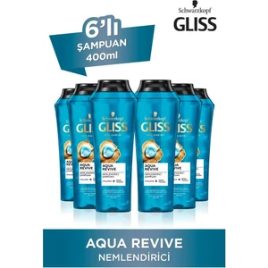 Aqua Revive Hyaluron ve Deniz Yosunu içeren Nemlendirici Şampuan 400 ml x 6 Adet