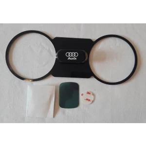 Audi A3 8V UYUMLU(2013-2020)%100 Kırılmaz Halka Logolu Alüminyum Plaka Mıknatıslı Telefon Tutucu