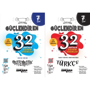 Ankara Yayıncılık 7.Sınıf  32 Hafta 2'Li Set Matematik,Türkçe