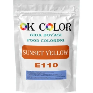 Sunset Yellow E110 Gün Batımı Sarısı Toz Gıda Boyası 50 gr