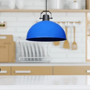 Kugel Mavi Metal Sarkıt Mutfak Avize Ofis Hol Cafe Tavan Aydınlatma