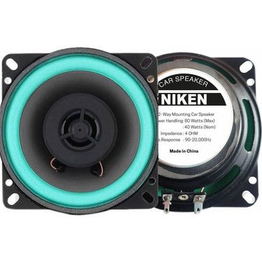 Niken 4'' - 10cm Oto Araç Hoparlörü 12V 80Watt (1 Adet) Fiyatı