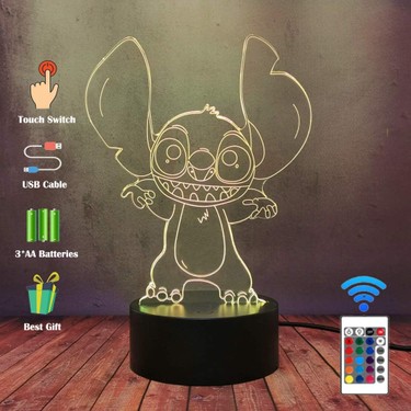 Jingyi Mengxing Lilo Stitch LED Mood Lambası Happy Stitch Te Fiyatı