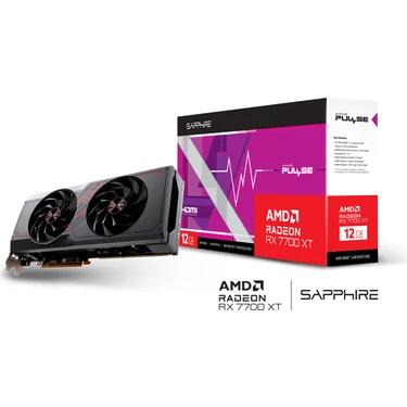 Sapphire RX 7700 XT Pulse Gaming Amd 12GB GDDR6 Ekran Kartı