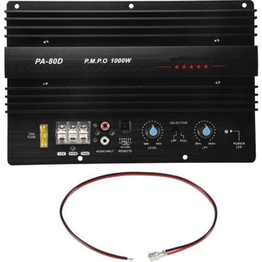 Gui Xulian 12V 1000W Mono Araç Ses Güç Amplifikatörü Güçlü Bas Subwoofer Amp PA80D (Yurt