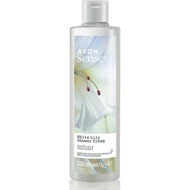 Avon Senses Beyaz Zambak ve Misk Aromalı Duş Jeli 250 ml Doğal Özlerle