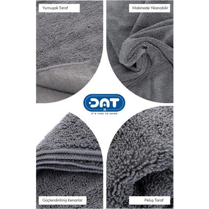 50X70CM GRİ Sıkılması Rahat Büyük Boy Mikrofiber Yer Silme Bezi Süper Emici Temizlik Bezi 265GSM fırsatları