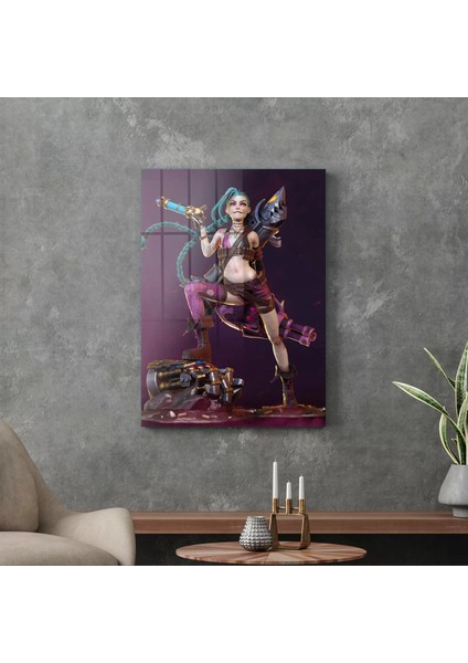 Cam Tablo League Of Legends Jinx 50X70 cm