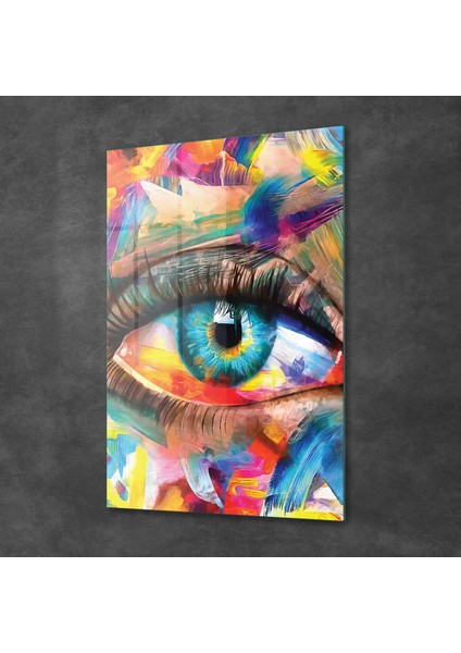 Cam Tablo Modern Colourful Eyes 50X70 cm