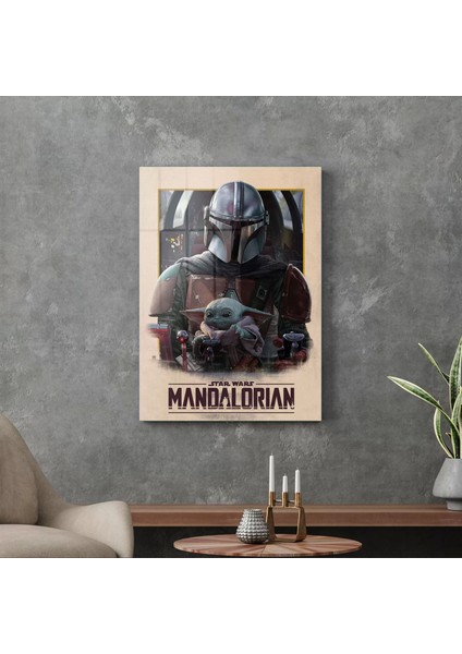 Cam Tablo Renkli Mandalorian 50X70 cm modelleri