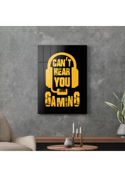 Cam Tablo Gaming Yazılı 30X40 cm