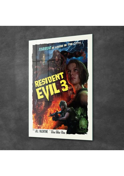 Cam Tablo Resident Evil 30X40 cm