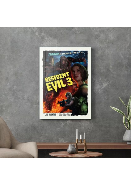 Cam Tablo Resident Evil 30X40 cm