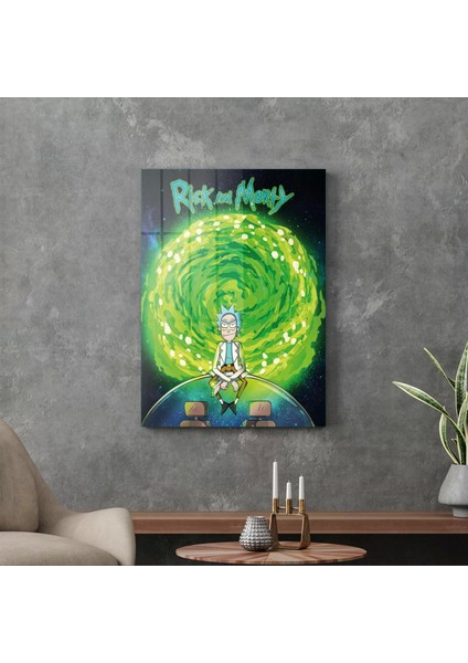 Cam Tablo Rick And Morty 30X40 cm modelleri