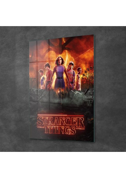 Cam Tablo Stranger Things Poster 30X40 cm fiyatları