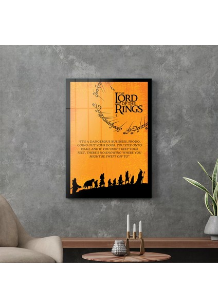 Cam Tablo Yüzüklerin Efendisi Dangerous 50X70 cm modelleri