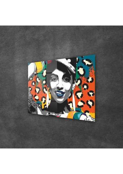 New Pop Art African Woman Fun Cam Tablo 30X40 cm