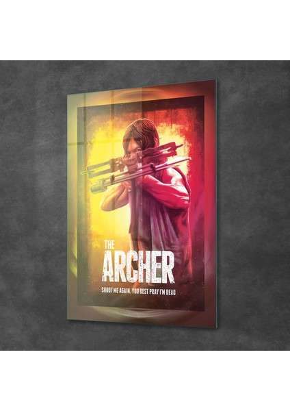 Cam Tablo Walking Dead The Archer 30X40 cm fiyatları