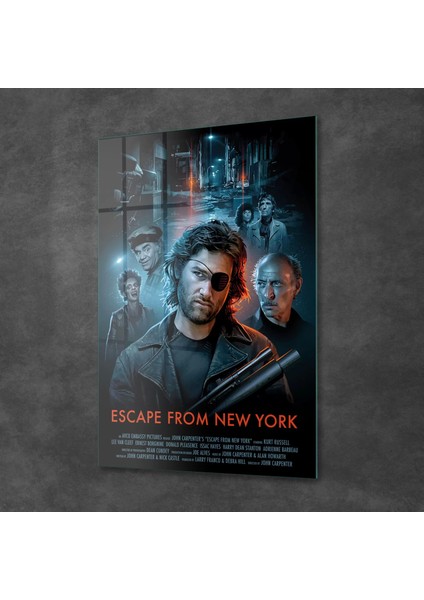 Cam Tablo Escape From New York Film Afişi 30X40 cm