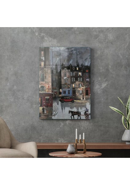 Cam Tablo Şehir Manzarası 70X100 cm
