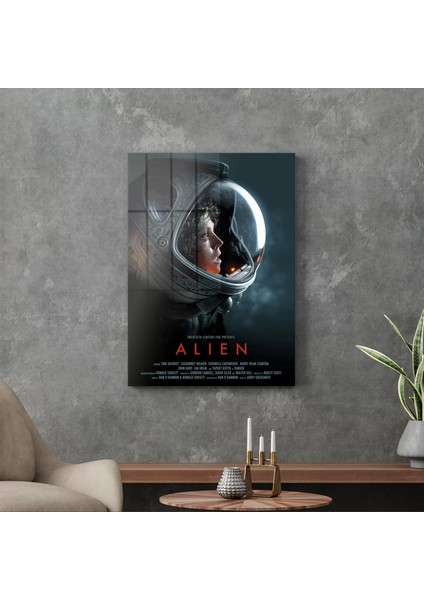 Cam Tablo Alien Film Afişi 30X40 cm modelleri