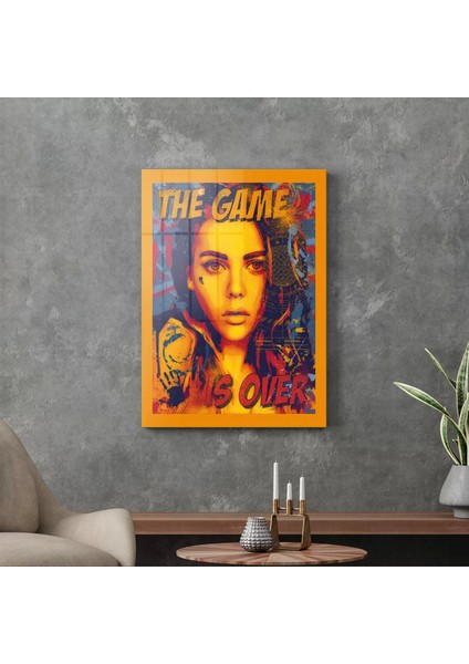 Cam Tablo Game Over Yazılı 30X40 cm modelleri