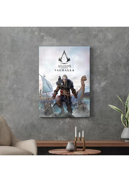 Cam Tablo Assassin's Creed Valhalla 30X40 cm modelleri
