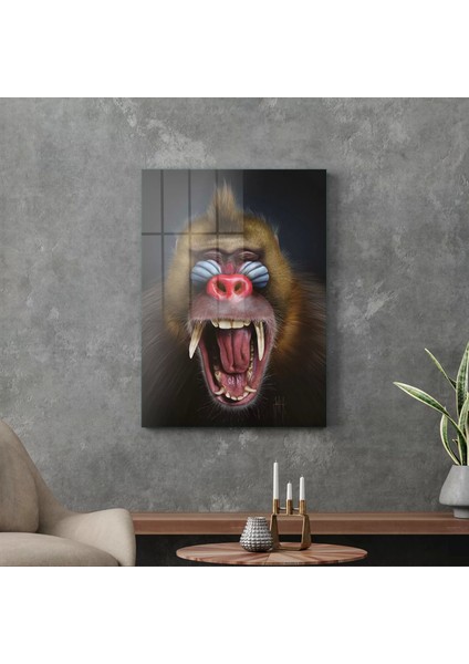 Cam Tablo Eğlenceli Maymun 70X100 cm modelleri