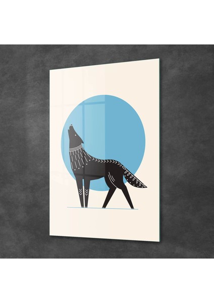Cam Tablo Minimal Kurt Desenli 70X100 cm fiyatları
