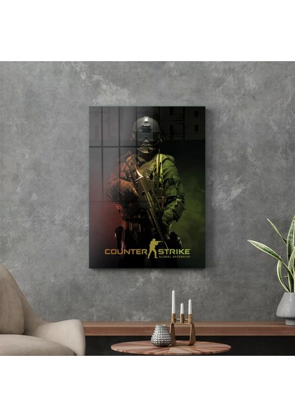 Cam Tablo Counter Strike Ct Poster 30X40 cm modelleri