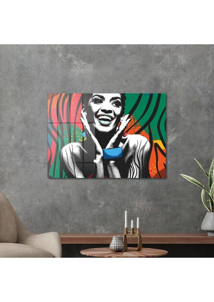 New Pop Art African Woman Cam Tablo 30X40 cm