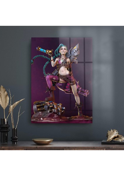 Cam Tablo League Of Legends Jinx 30X40 cm