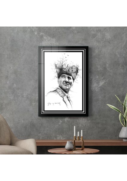 Cam Tablo Gazi Mustafa Kemal 30X40 cm modelleri