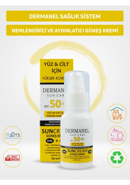 Nemlendirici Ve Aydınlatıcı Güneş Kremi+Dermanel Ter Önleyici Sprey