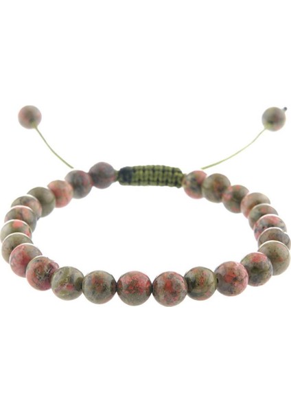 Sertifikalı Yeşil Unakit Orjinal ( Taşlar) Doğaltaş Bileklik - 6mm fiyatları