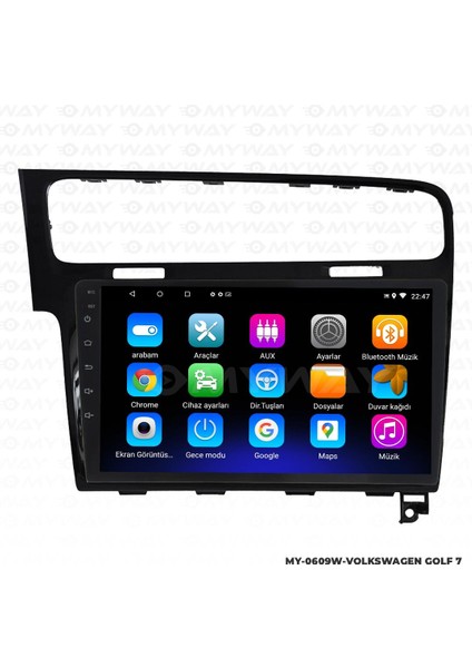 Volkswagen Golf 7 Android 12 Multimedya Carplay 2gb RAM+32GB HDD Navigasyon Ekran fiyatları