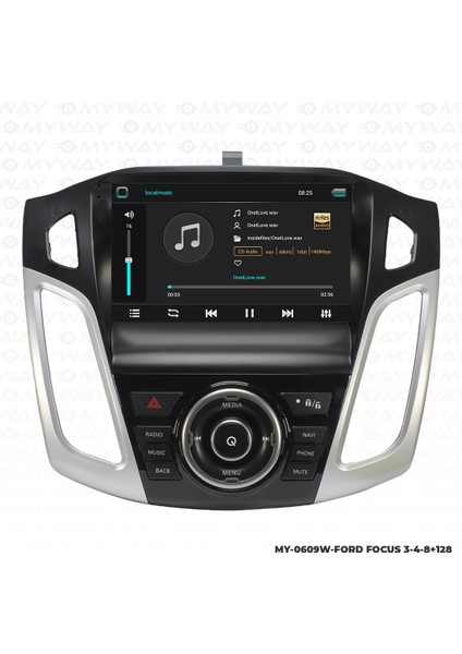 Ford Focus 3 Android 12 Multimedya Carplay 4gb RAM+64GB HDD Navigasyon Ekran