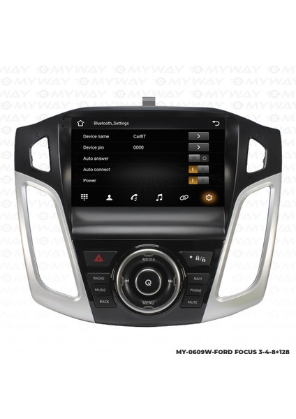 Ford Focus 3 Android 12 Multimedya Carplay 4gb RAM+64GB HDD Navigasyon Ekran