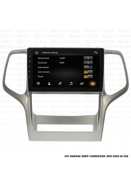 Jeep Cherokee Android 12 Multimedya Carplay 4gb RAM+64GB HDD 2011-2012 Navigasyon Ekran modelleri