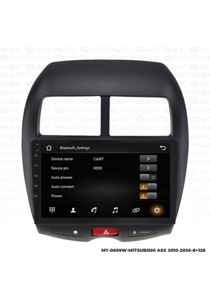 Mitsubishi Asx Android 12 Multimedya Carplay 4gb RAM+64GB HDD Navigasyon Ekran modelleri