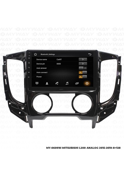 Mitsubishi L200 Android 12 Multimedya Carplay 4gb RAM+64GB HDD Analog Navigasyon Ekran modelleri