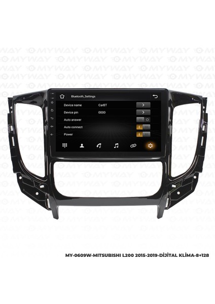 Mitsubishi L200 Android 12 Multimedya Carplay 4gb RAM+64GB HDD Dijital Navigasyon Ekran modelleri