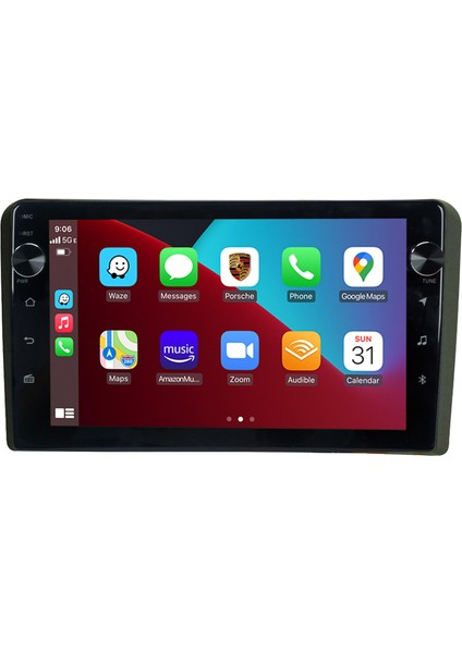 Audi A3 Android Multimedya Carplay Oem 4gb RAM+64GB HDD Navigosyan Tuşlu Ekran