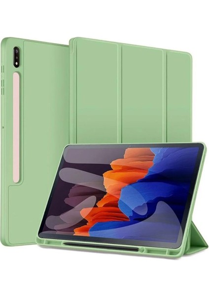 Samsung Galaxy Tab S7 Fe Lte SM-T737 64 GB 12.4 Uyumlu Premium Smart 360 Kalem Yuvalı Kapaklı Kılıf