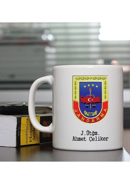 Baskılı Seramik Çay Kahve Kupası Jandarma