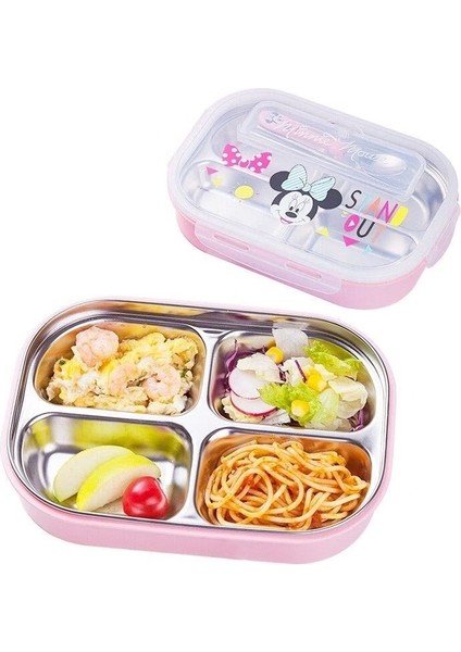 Bölme Yalıtım Yemek Kabı İle Paslanmaz Çelik Ilkokul Öğrenci Yemek Kabı (Yurt Dışından)