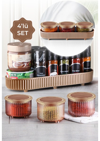 4 Parça Gold Salta Small Mutfak Seti Mutfak Düzenleyici fiyatları