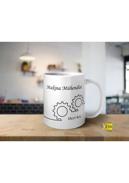 Baskılı Seramik Çay Kahve Kupası Makina Mühendisi